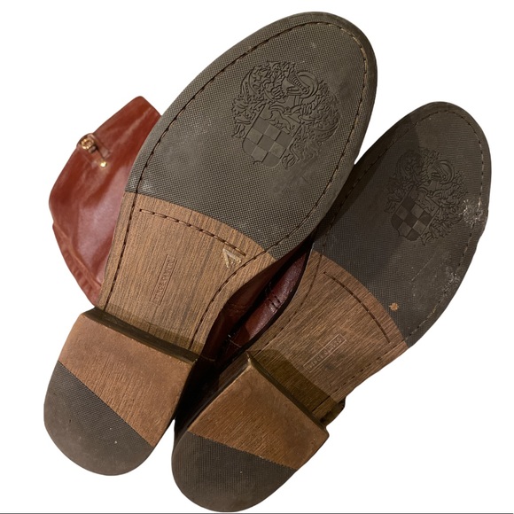 Vince Camuto Riding Boot Winter Leather Cognac Brown Size 9 - Picture 4 of 4